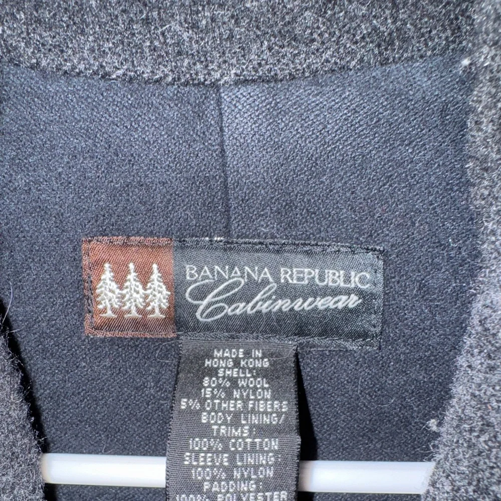 Banana Republic Cabinwear Mens Wool-Blend Coat in Charcoal‎  Size Medium